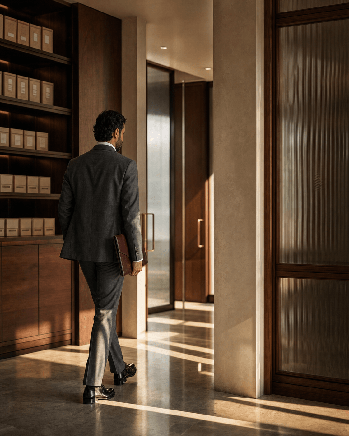 Profesional del derecho en un espacio de trabajo contemporáneo